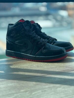 Nike Jordan Retro 1 Black Charol Hombre Réplica AAA
