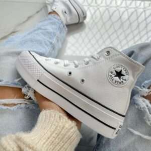 Converse Plataforma Cuero Bota Mujer Réplica AAA