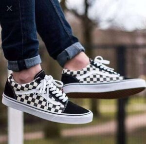 Zapatillas Tipo Skate Cuadros Mujer Réplica AAA